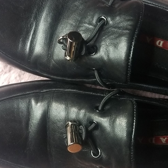 Prada Black Toggle Loafers - Picture 3 of 6